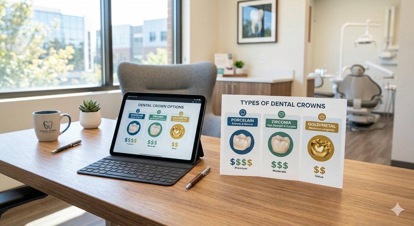 types of dental crowns and cost
